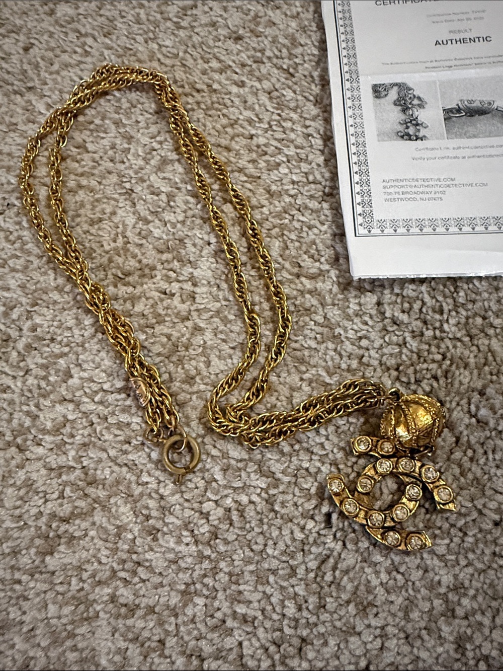 Vintage Chanel Gold plated with COA 32” long. - Picture 3 of 5